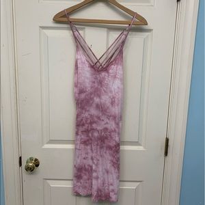 American Eagle Outfitters Pink Tie Dye Dress